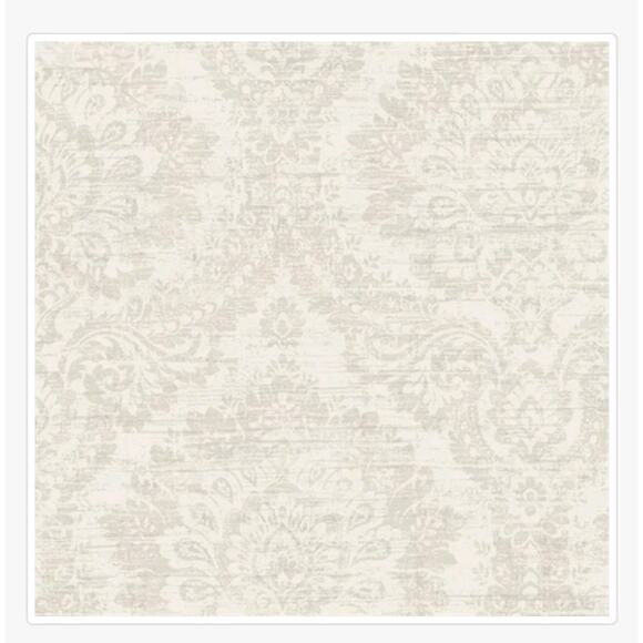 Kauai Beige Damask Wallpaper Distressed Shabby Chic Monochrome Washable PS41905 - Picture 1 of 12